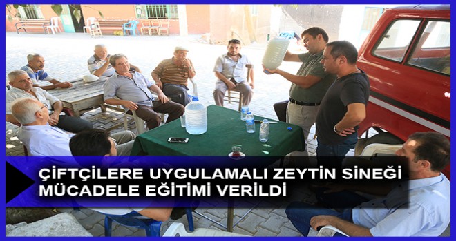 ÇİFTÇİLERE UYGULAMALI ZEYTİN SİNEĞİ MÜCADELE EĞİTİMİ VERİLDİ