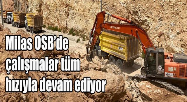 Milas OSB’de çalışmalar tüm hızıyla devam ediyor