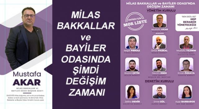 “MİLAS BAKKALLAR VE BAYİLER ODASI'NDA DEĞİŞİM ZAMANI…