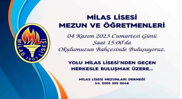 MİLAS LİSESİ MEZUNLARI GELENEKSEL PİLAV GÜNÜ 4 KASIM’DA