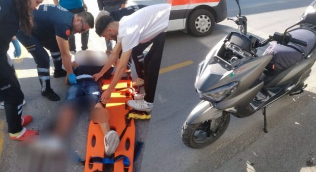 Milas’ta Motosikletin Çarptığı Yaya Yaralandı