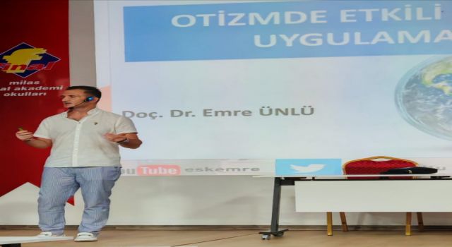 Doç Dr Emre Ünlü den Milas ta Ailelere Otizm Farkındalık Semineri 