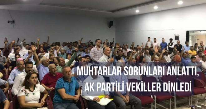 MUHTARLAR SORUNLARI ANLATTI, AK PARTİLİ VEKİLLER DİNLEDİ