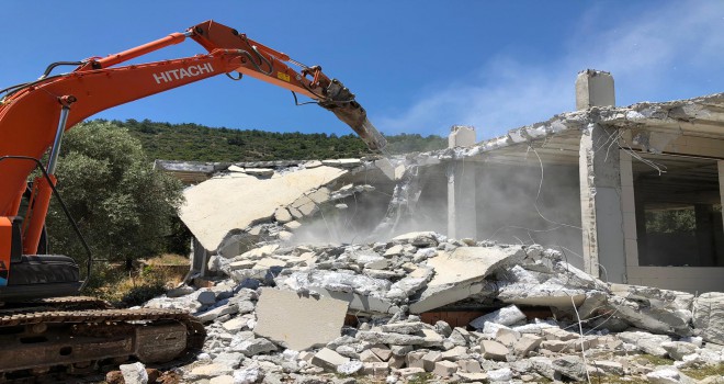 KAÇAK YAPININ YIKIMI TAMAMLANDI