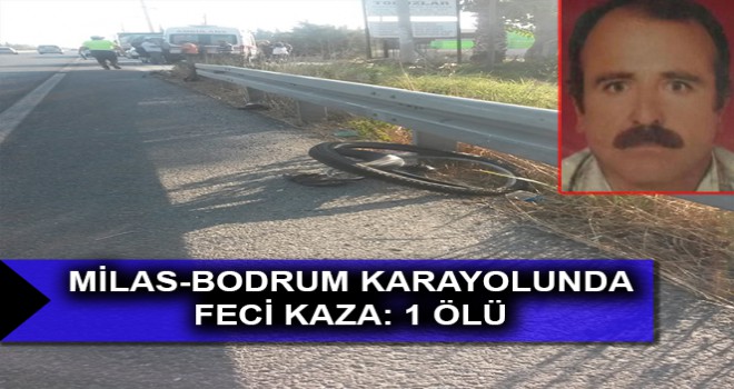 MİLAS-BODRUM KARAYOLUNDA FECİ KAZA: 1 ÖLÜ