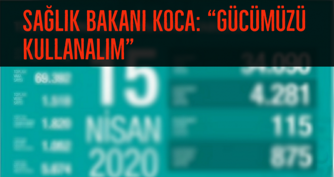 Sağlık Bakanı Koca: "Gücümüzü kullanalım"