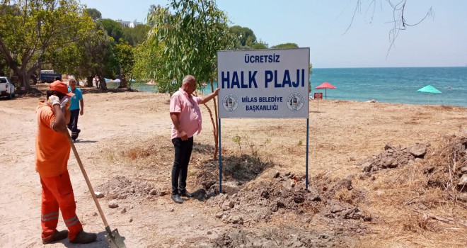 Güllük’te yeni halk plajı hizmete girdi