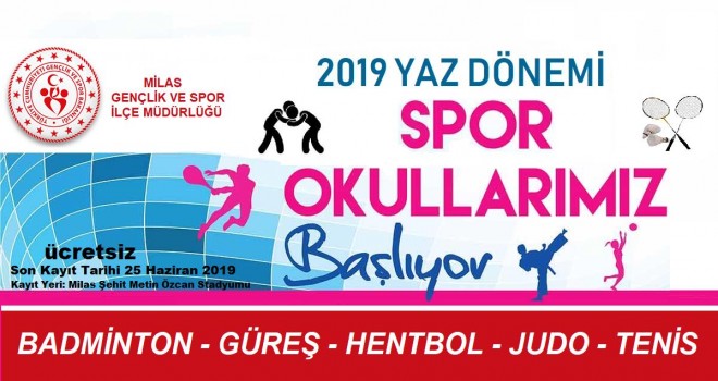 İLÇE SPOR MÜDÜRLÜĞÜ ÜCRETSİZ YAZ SPOR KURSLARI AÇIYOR!..