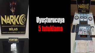 Uyuşturucuya 5 tutuklama