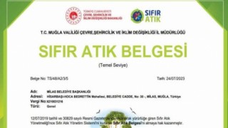 MİLAS BELEDİYESİ SIFIR ATIK BELGESİ ALDI