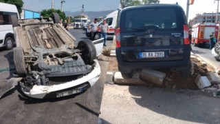 Milas’ta İki Otomobil Çarpıştı: İki Kişi Yaralandı