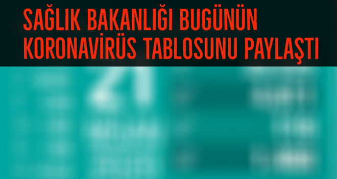 Sağlık Bakanlığı bugünün koronavirüs tablosunu paylaştı