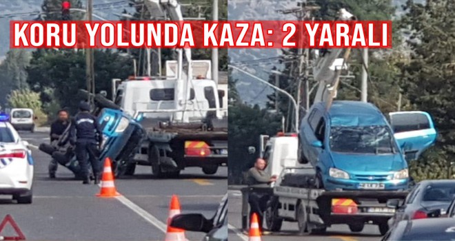 Koru yolunda kaza: 2 yaralı