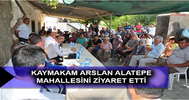 KAYMAKAM ARSLAN ALATEPE MAHALLESİNİ ZİYARET ETTİ